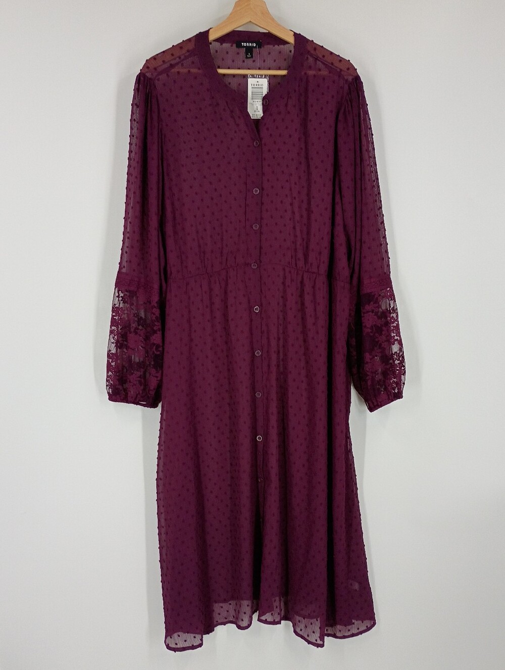 Torrid Clip Dot Maxi Kimono Dress